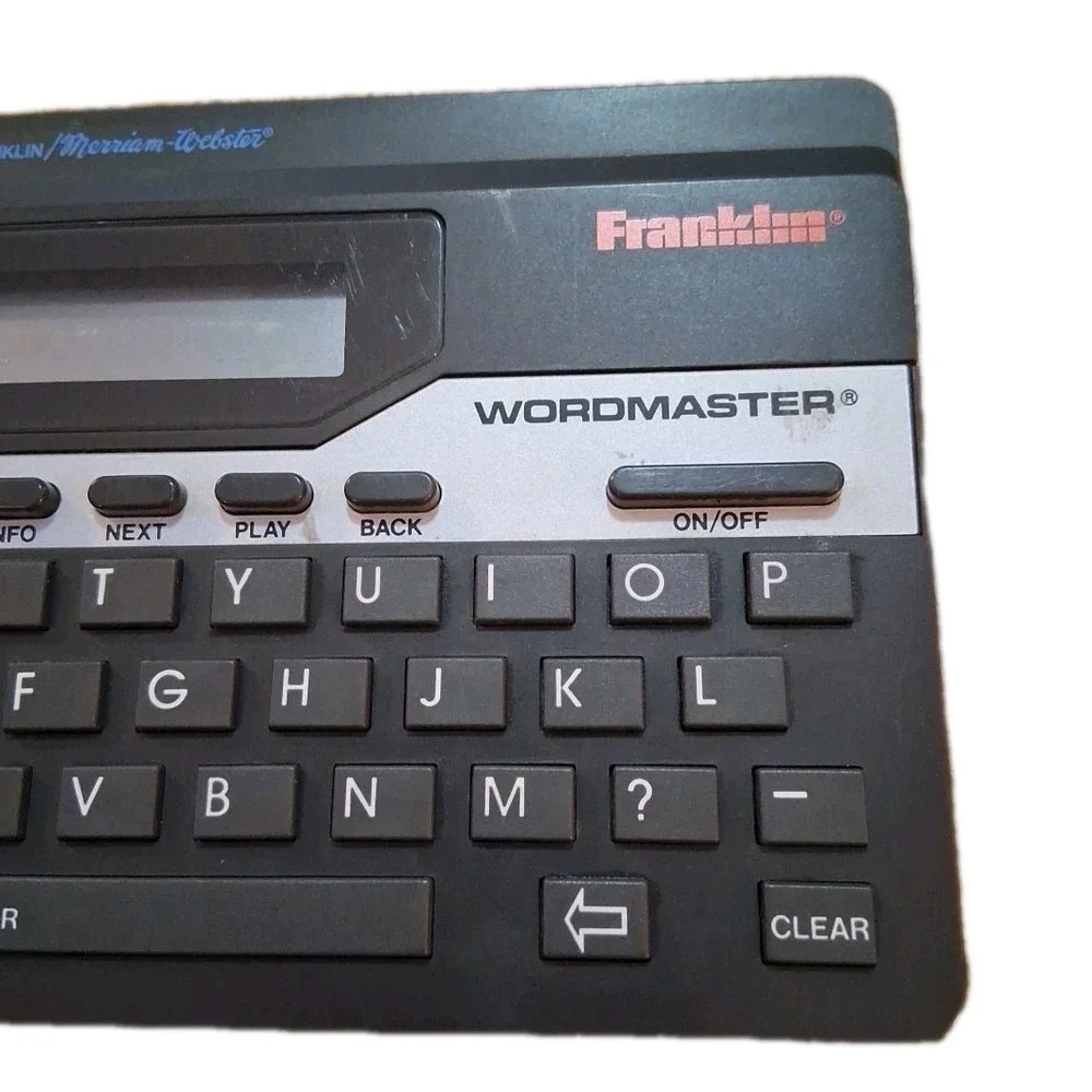 Franklin Wordmaster Deluxe WM1055A Electronic Dictionary Manual Tested Works Vtg